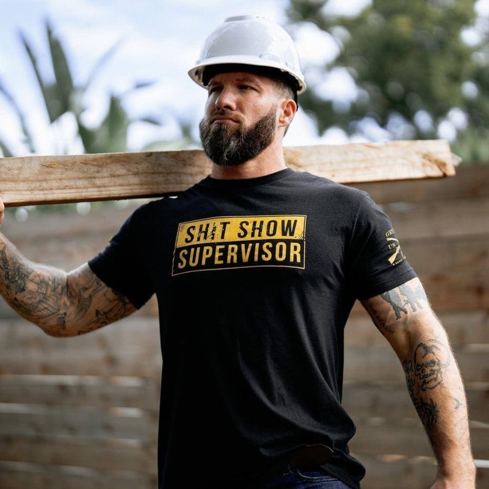 Grunt Style Sh*t Show Supervisor T-Shirt Black Size 3XL New With Tags
